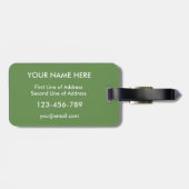 アメリカのポルトガル人の根の荷物のラベルのテンプレート ラゲッジタグ (裏面横)