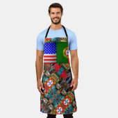 アメリカのポルトガル語 エプロン (着用した状態)