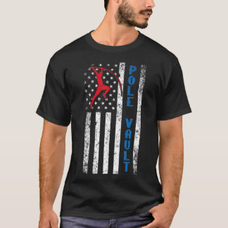 アメリカのポールバーターのアメリカのポールヴォールト国旗 Tシャツ