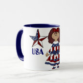 アメリカのマグをカスタマイズ マグカップ (正面左)