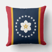 アメリカのマグノリア ミシシッピ州旗 クッション (裏面)