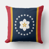 アメリカのマグノリア ミシシッピ州旗 クッション (正面)