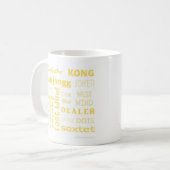 アメリカのマジョンカップ黄色 コーヒーマグカップ (正面左)