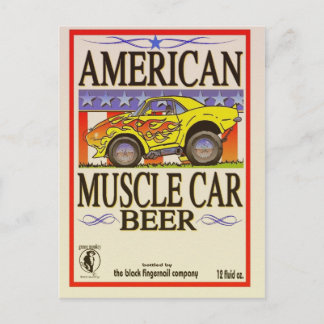 アメリカのマッスルカービール ポストカード