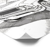 アメリカのマッスルカー大人の着色 ポスター (角)