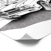 アメリカのマッスルカー大人の着色 ポスター (角)