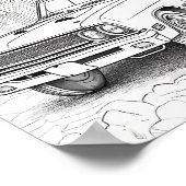 アメリカのマッスルカー大人の着色 ポスター (角)