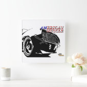 アメリカのマッスルカー スクエア壁時計 (ホーム)