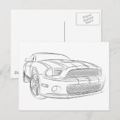 アメリカのマッスルカー ポストカード (正面/裏面)