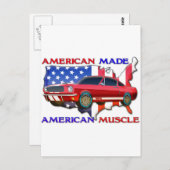 アメリカのマッスルカー ポストカード (正面/裏面)
