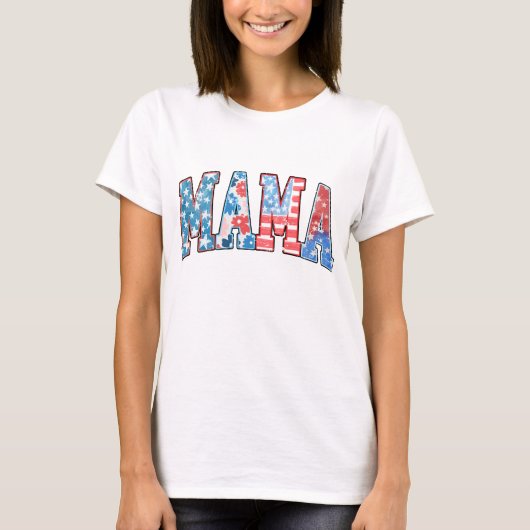 アメリカのママの7月4日ママのための愛国的なギフト Tシャツ (正面)
