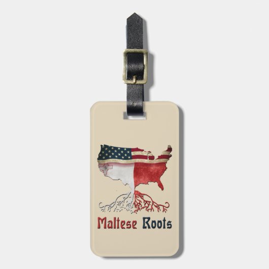 アメリカのマルチーズの根の荷物のラベルのテンプレート ラゲッジタグ (正面縦)