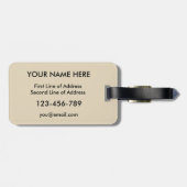 アメリカのマルチーズの根の荷物のラベルのテンプレート ラゲッジタグ (裏面横)