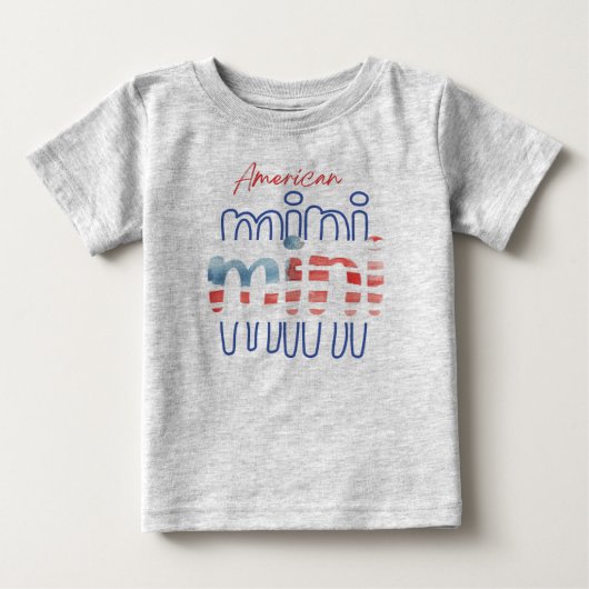 アメリカのミニ7月の愛国心の4日 ベビーTシャツ (正面)