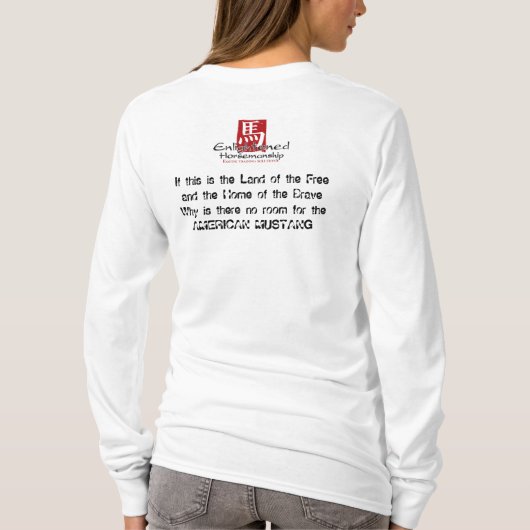 アメリカのムスタング Tシャツ (裏面)