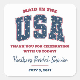 アメリカのメイド、星条旗のブライズシャワー スクエアシール