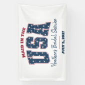 アメリカのメイド、星条旗のブライズシャワー 横断幕 (縦)