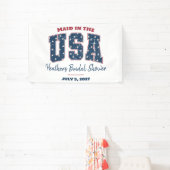 アメリカのメイド、星条旗のブライズシャワー 横断幕 (インサイチュ)