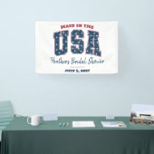 アメリカのメイド、星条旗のブライズシャワー 横断幕 (トレードショー)