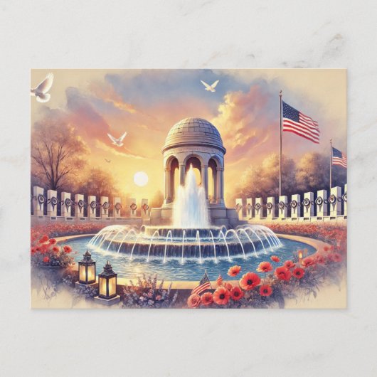 アメリカのメモリアルデー ポストカード (正面)