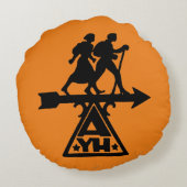 アメリカのユース・ホステル ラウンドクッション (裏面)