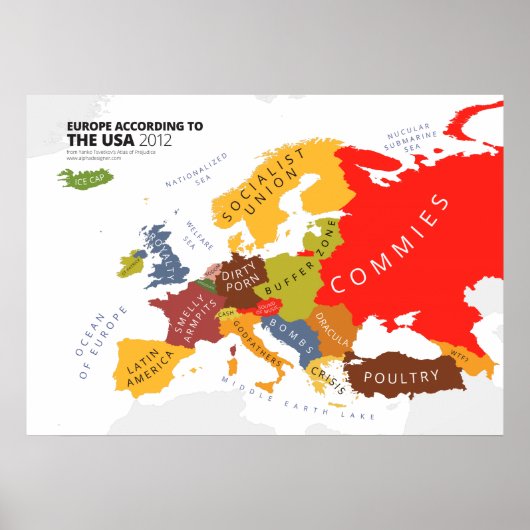 アメリカのヨーロッパ ポスター (正面)