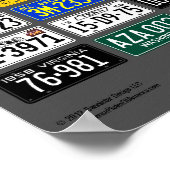 アメリカのライセンスプレートのポスター – 1958 ポスター (角)