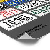 アメリカのライセンスプレートのポスター – 1963 ポスター (角)