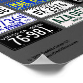 アメリカのライセンスプレートのポスター – 1966 ポスター (角)