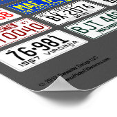 アメリカのライセンスプレートのポスター – 1967 ポスター (角)