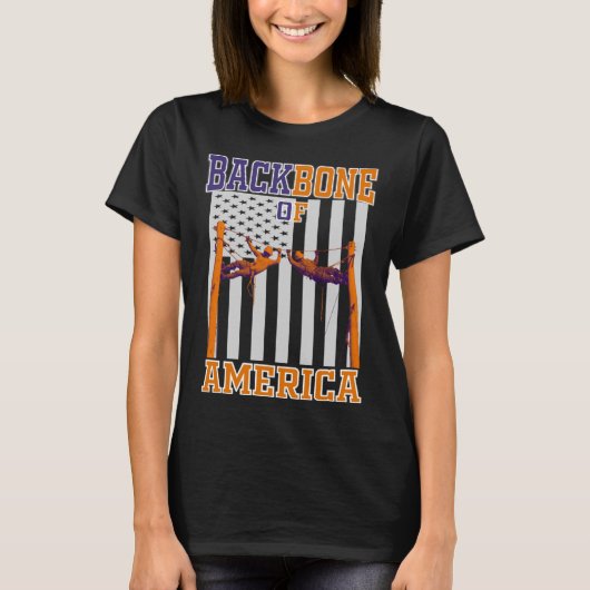 アメリカのラインマンのバックボーン Tシャツ (正面)