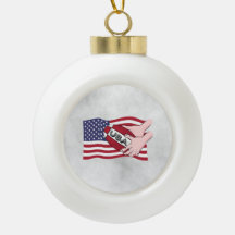 アメリカのラグビーチーム・サポーター国旗とボール