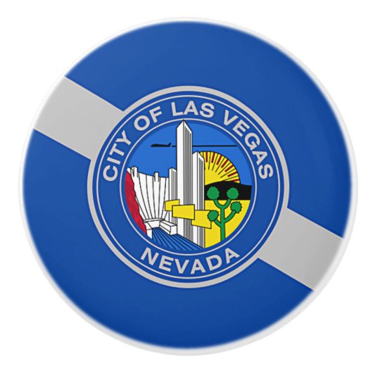 アメリカのラスベガスの旗でセラミックノブを引く セラミックノブ (正面)