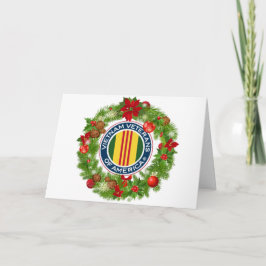 アメリカのリースのクリスマスカードのベトナムの退役軍人 シーズンカード