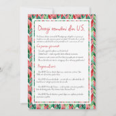 アメリカのルーマニア人ディアスポラのためのクリスマス・パーティーの招待状 招待状 (正面)