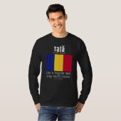 アメリカのルーマニア国旗の父親の日ルーマニア Tシャツ (正面フル)
