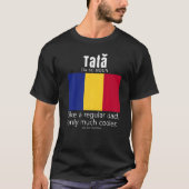アメリカのルーマニア国旗の父親の日ルーマニア Tシャツ (正面)