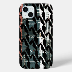 アメリカのロッキングクール色あせたヴィンテージ57' iPhone 15 MINIケース