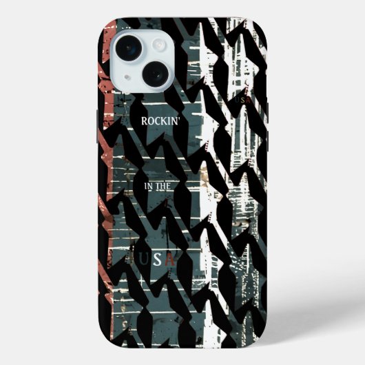 アメリカのロッキングクール色あせたヴィンテージ57' Case-Mate iPhoneケース (裏面)