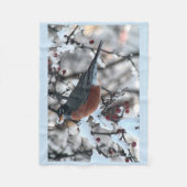 アメリカのロビン フリースブランケット (正面)