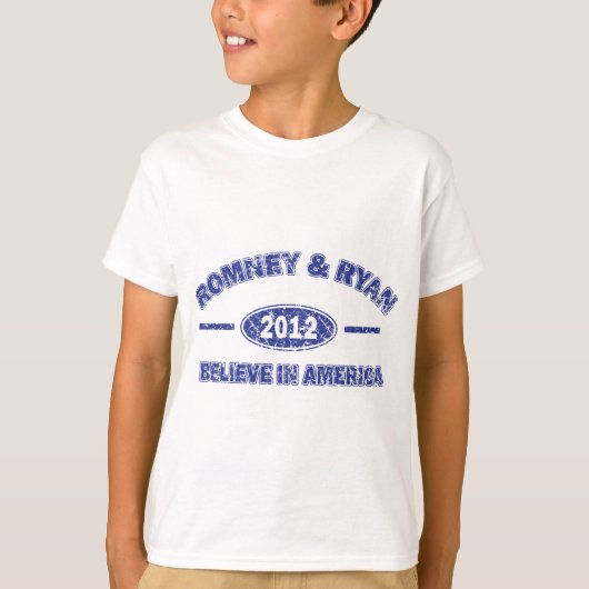 アメリカのロムニー信じとラン Tシャツ (正面)