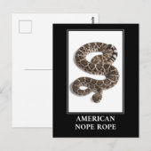 アメリカのロープ – ラトルズナケのヘビの危険 ポストカード (正面/裏面)