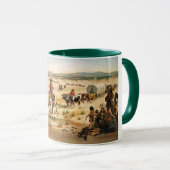 アメリカのワゴン列車 マグカップ (正面右)