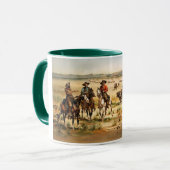 アメリカのワゴン列車 マグカップ (正面左)