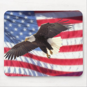 アメリカのワシおよび旗のマウスパッド マウスパッド