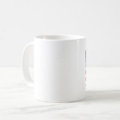 アメリカのワシおよび旗のマグ コーヒーマグカップ (正面左)
