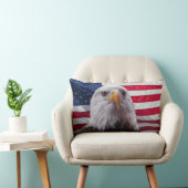 アメリカのワシおよび旗 ランバークッション (椅子)