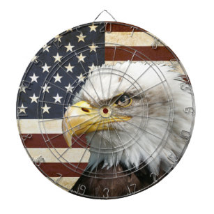 アメリカのワシが付いているヴィンテージ米国米国の旗 ダーツボード