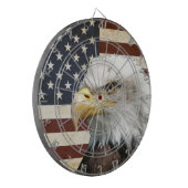 アメリカのワシが付いているヴィンテージ米国米国の旗 ダーツボード (正面左)