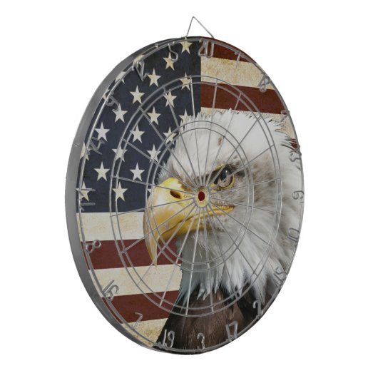 アメリカのワシが付いているヴィンテージ米国米国の旗 ダーツボード